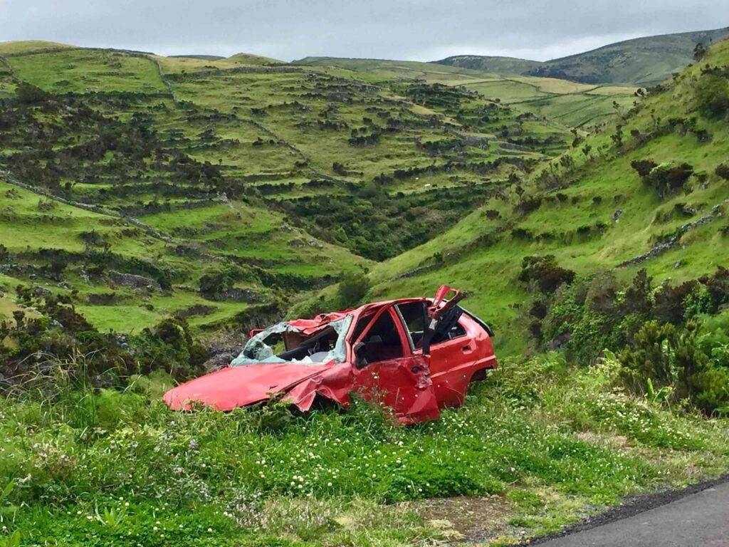 Rollover car accident